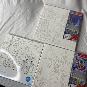 3 Pack Arts & Crafts Painting Canvas Projects